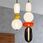Layered Colored Glass Pendant Light Halaeon – Lifestyle View 3