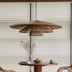 Contemporary Rattan Dome Pendant Light Ftaeron – Product Detail 5