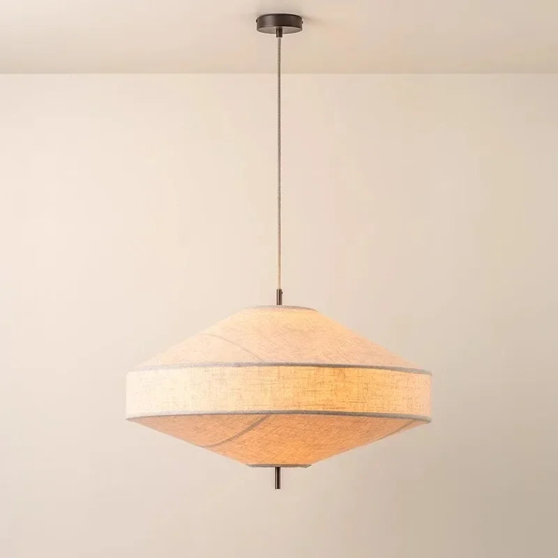 Gathered Cloth Sculptural Pendant Light Ulvion – Large size over dining table