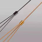 Sculptural Metal Ribbon Chandelier Karox – Cord and Canopy Finish Detail