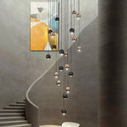 Black & Copper Sphere Cluster Chandelier Radianto