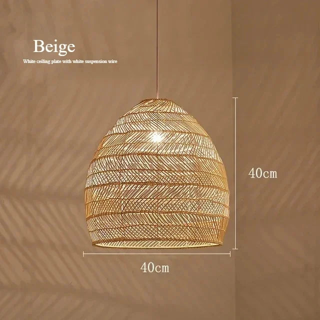 Sculptural Bamboo Woven Pendant Light Velorin – Product Detail 7