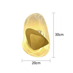 Sculptural Crystal Wall Sconce Aurvex - Gold finish, dimensions 30x20cm