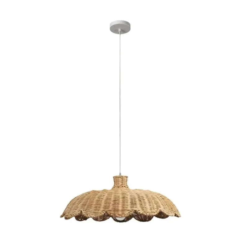 Sculptural Woven Bamboo Pendant Light Jwaelion – Lifestyle View 3