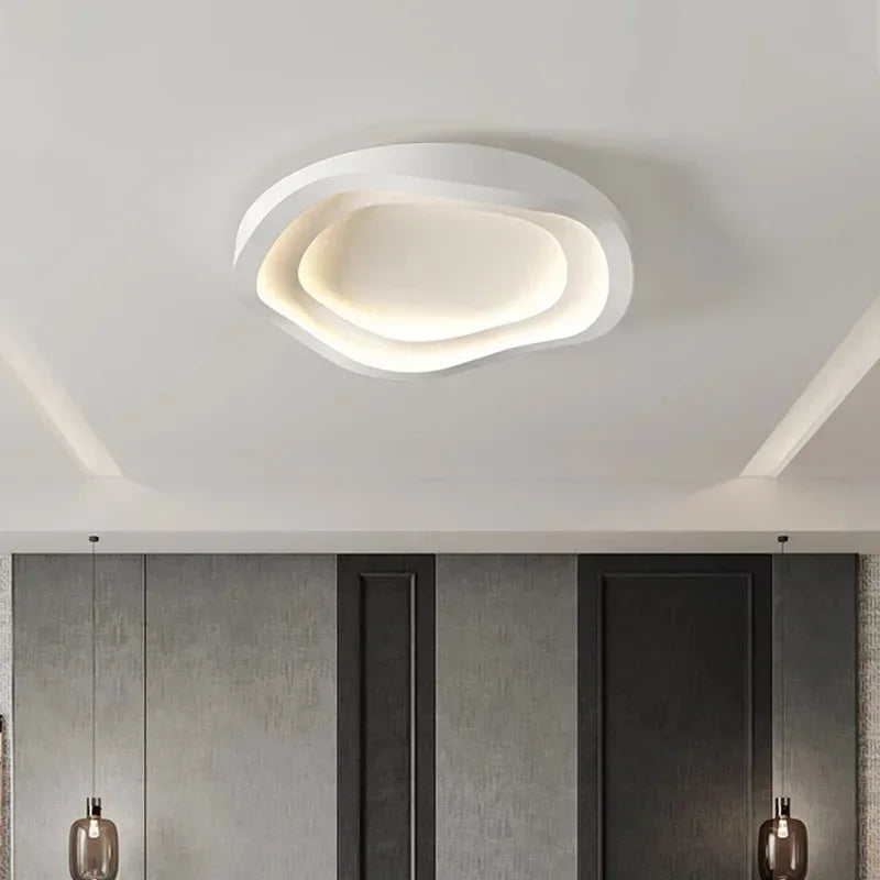 Modern Aluminum Disc Ceiling Light Silvano – Lifestyle View 2