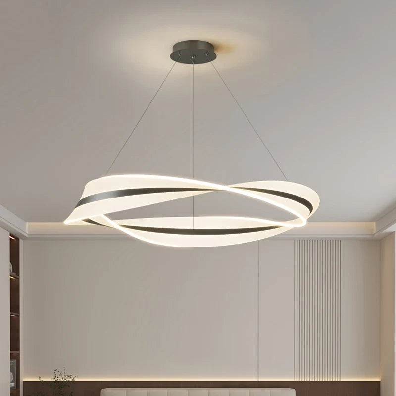 Sculptural Twisted Metal Pendant Light Cxaelindra – Lifestyle View 4
