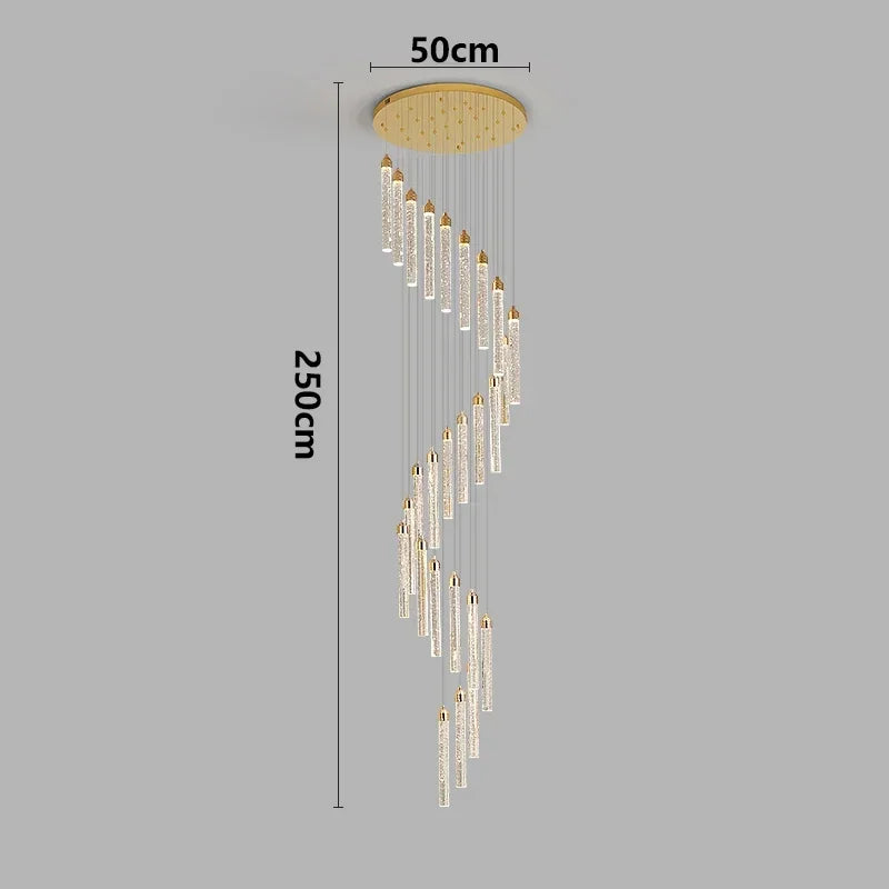 Spiral Cascade Crystal Chandelier Lalix – 23-Tube, Ø50cm