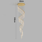 Spiral Cascade Crystal Chandelier Lalix – 33-Tube, Ø60cm