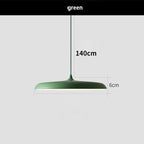 Geometric Aluminum Disc Pendant Light Celindros – Green Finish