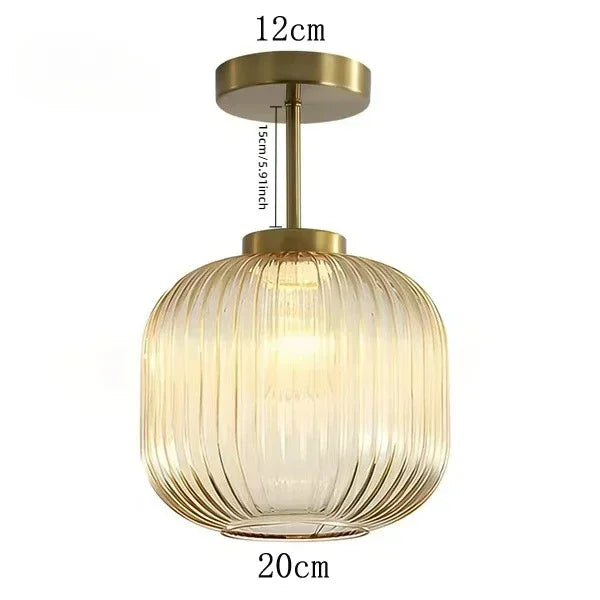 Glass Retro Ceiling Light Halnox