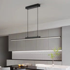 Minimalist Aluminum Linear Bar Pendant – Calaelinth, 100cm, Lifestyle View