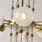 Brass Frosted-Glass Sputnik Chandelier – Kalion