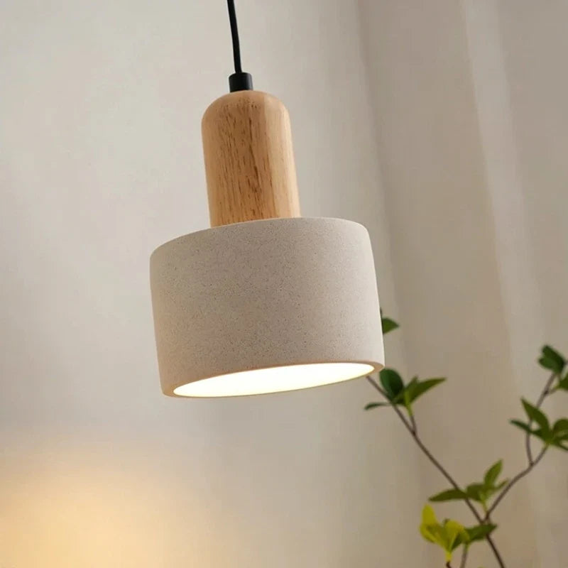 Scandinavian Sandstone & Oak Pendant Light – Fvaelion – Product Detail 6