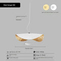 Sculptural Gold-Leaf Petal Pendant Light – Revonthal – White 40cm Size Chart