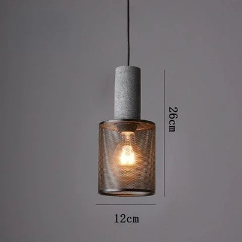 Concrete Effect Cylinder Pendant Light Novalex – Product Detail 9