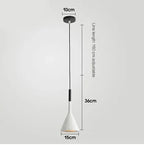 Modern Metal Cone Pendant Light Domesco — White