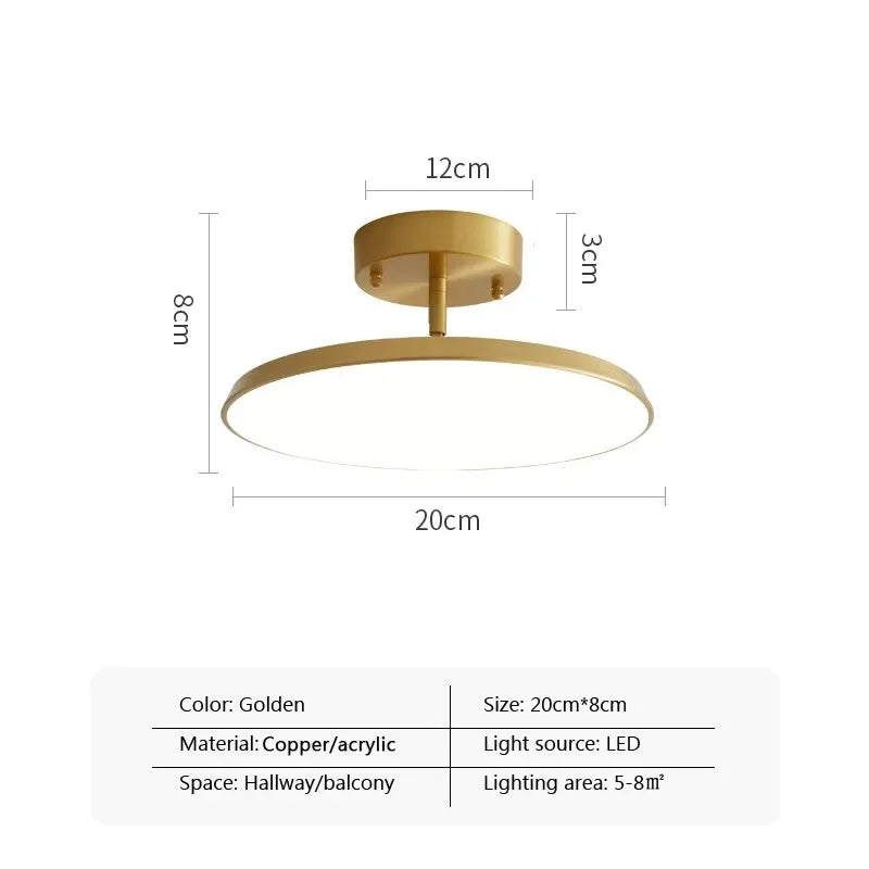 Brushed Aluminium Disc Ceiling Light Darevo – Product Detail 5