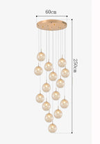 Glass Sphere Cluster Spiral Chandelier – Dalera