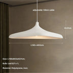 Sculptural High-Polymer Dome Pendant Light Gaevrix – White, 100cm