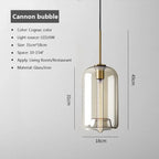 Scandinavian Glass Orb Pendant Light Kelvoria – Cannon Bubble Shape Dimensions