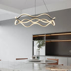 Sculptural Wave Aluminum LED Pendant Light – Dovelux – Product Detail 12