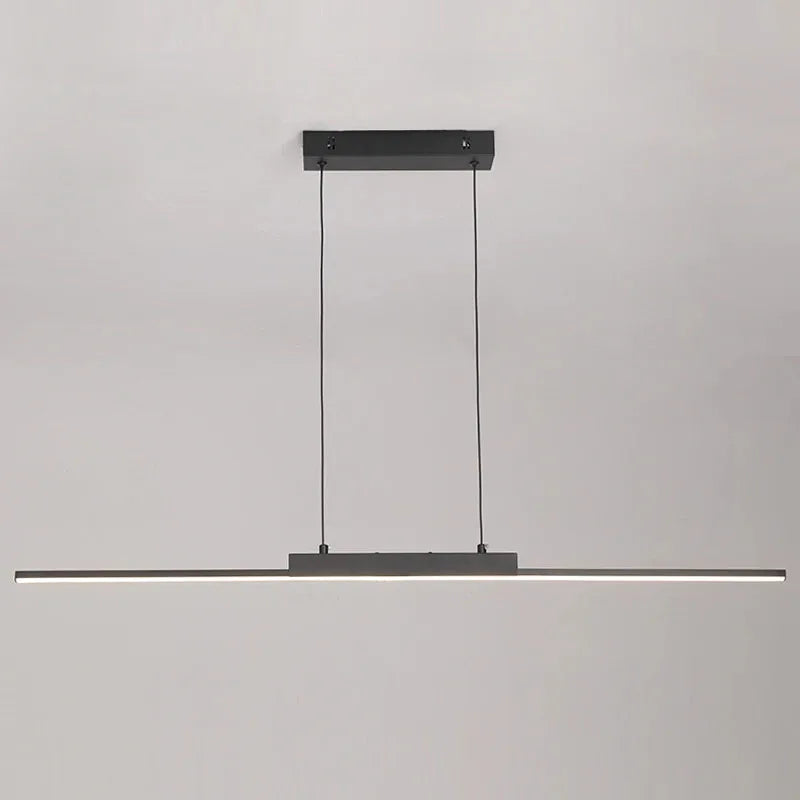 Minimalist Aluminum Linear Bar Pendant – Calaelinth, Kitchen Island Installation