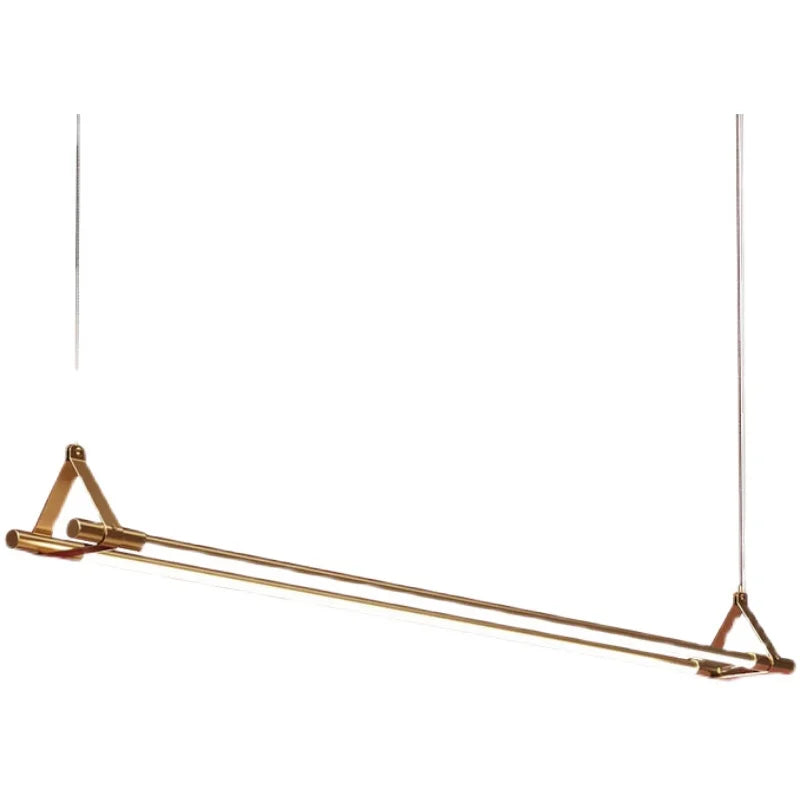 Geometric Copper Linear Pendant Light Solvex – Lifestyle View 4