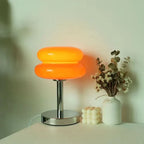 Mid-Century Chrome Stacked Glass Table Lamp Orbidex – Lifestyle View 4