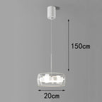 Bsaelix pendant chandelier – White, 1 Light configuration, dimensions