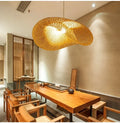 Hand-Woven Bamboo Disc Pendant Light Solari – Hero Shot