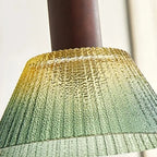 Vintage Fluted Ombré Glass Pendant Light Xuaeloria – Glass Texture Close-up