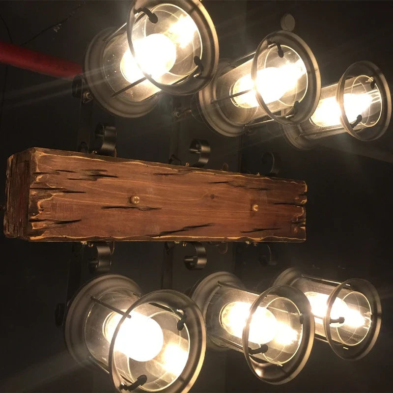 Industrial Iron Wood Chandelier Tuarvex – Lifestyle View 3
