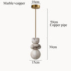 Natural Marble Orb Pendant Light Malvoria – Product Detail 9