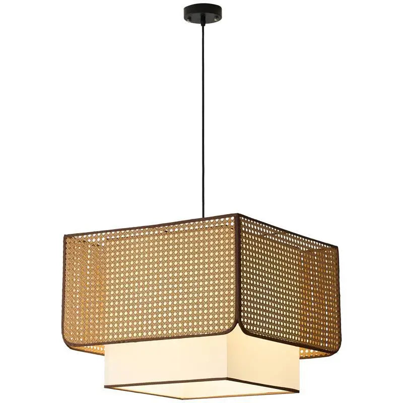 Natural Rattan Orb Pendant Light Btavion – Lifestyle View 4