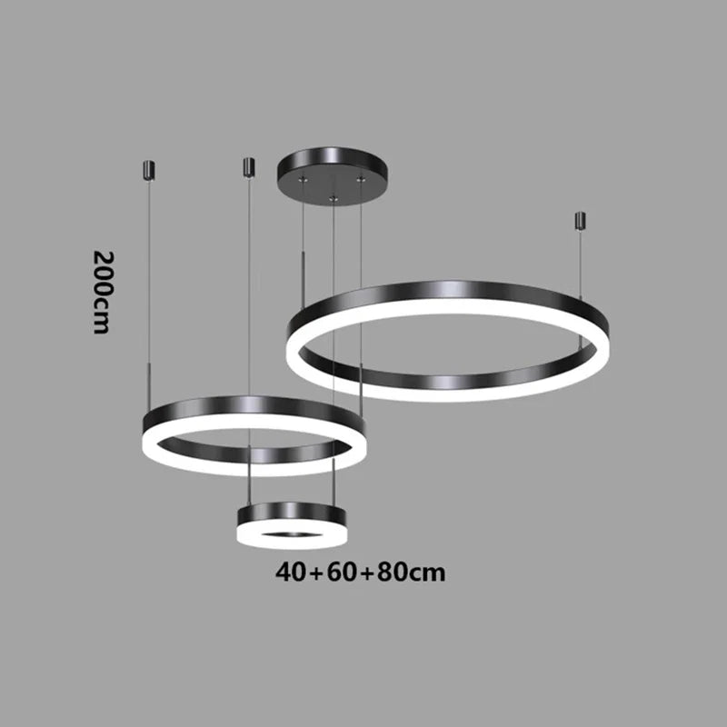 Arevaux Black 3 Rings – Dimensions