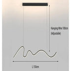 Sculptural Wavy LED Line Pendant Light - Capova