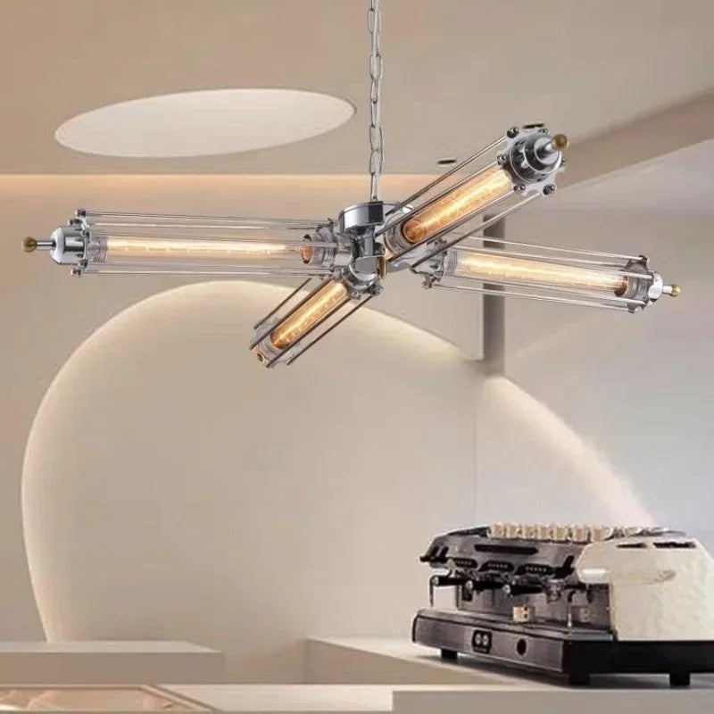 Raw Metal Cage Chandelier Ruvelion – Lifestyle View 3