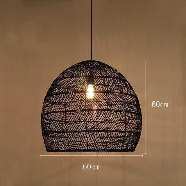 Sculptural Bamboo Woven Pendant Light Velorin – Product Detail 12