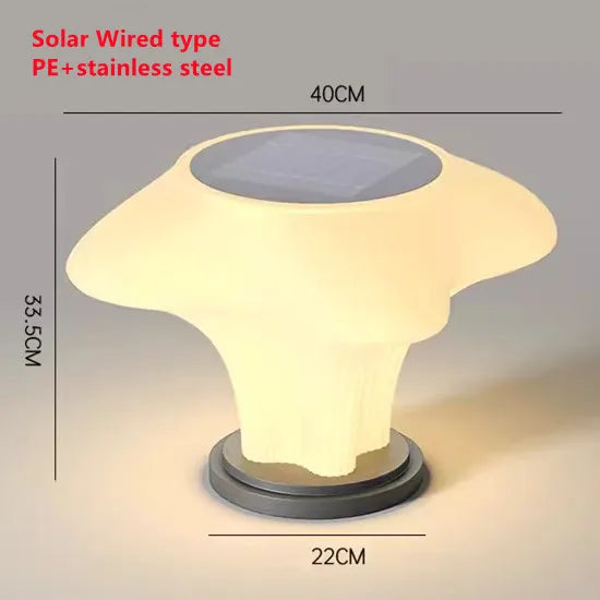 Sculptural Fluted Solar Pillar Light - Solvara