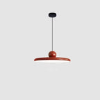 Two-Tone Lacquer Disc Pendant Light – Barel – Red