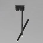 Angled Slim LED Cylinder Pendant Light – Ybelindra – Track, Short, Black