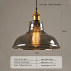 Glass Smoked Pendant Light Gerox