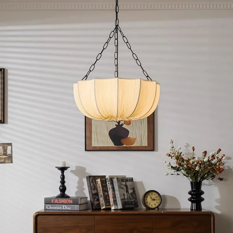 Japanese Fabric Sphere Pendant Light Serenova – Product Detail 5