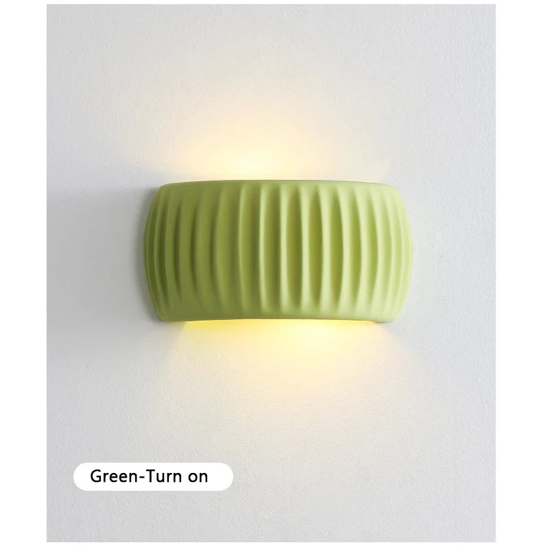 Ribbed Resin Up/Down Wall Sconce – Lvorin – Green, Studio Detail
