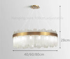 Petalux – Round chandelier dimensions, Ø40/60/80cm, height 28cm, adjustable drop to 100cm