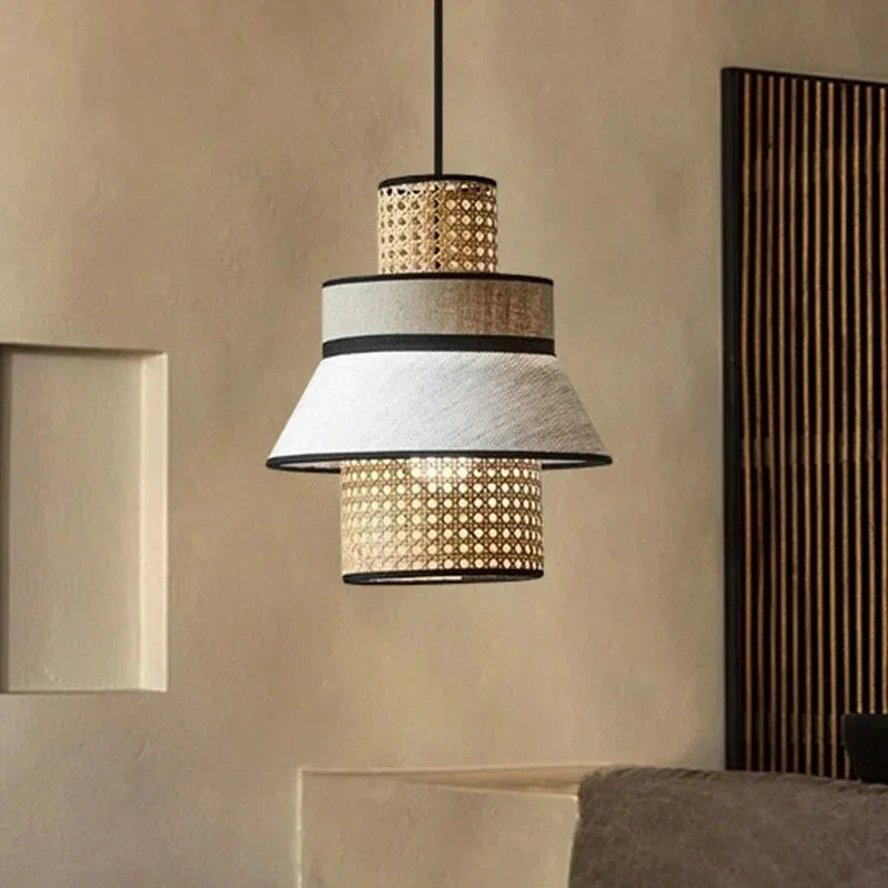 Iorvex rattan pendant light — lifestyle scene 3