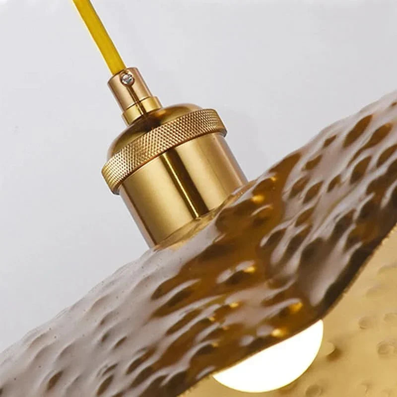 Brushed Brass Dome Pendant Light Valdero – Lifestyle View 4