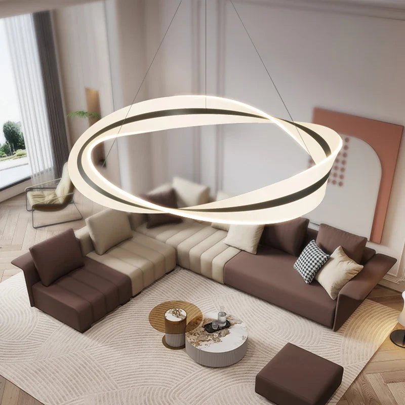 Sculptural Twisted Metal Pendant Light Cxaelindra – Lifestyle View 2