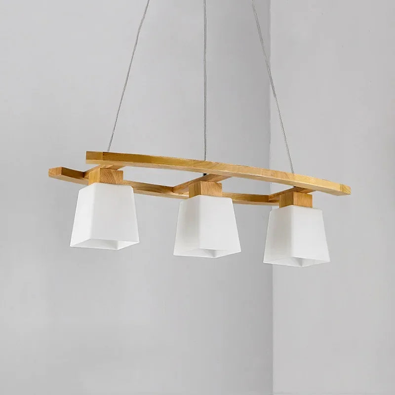 Japanese Inspired Wood Pendant Light Gelon – Lifestyle View 3