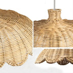 Sculptural Woven Bamboo Pendant Light Jwaelion – Lifestyle View 2